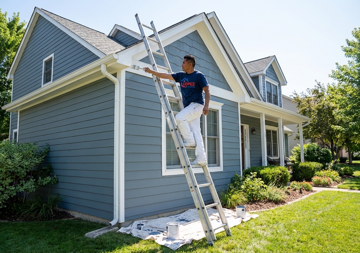 Lopez Painting exterior crew